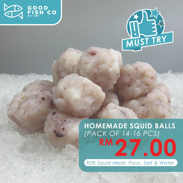 Homemade Squid Balls (手工墨鱼丸) - Frozen
